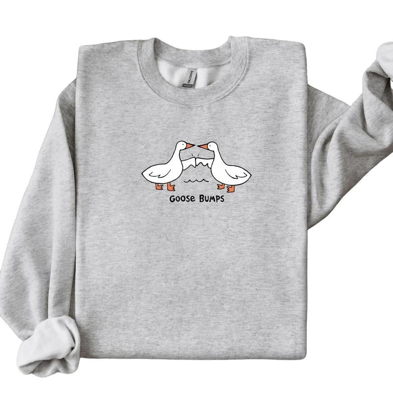 Goose Bumps Sweatshirt, Silly Goose Crewneck T-Shirt, Sweatshirt, Hoodie | HypeDripTees.com