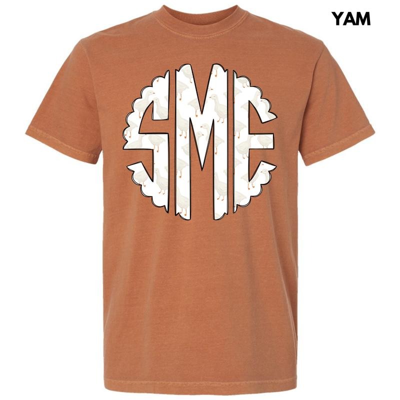 Goose Crazy Monogram Comfort Colors T-Shirt 'NLB' Hoodie, Sweatshirt | HypeDripTees.com