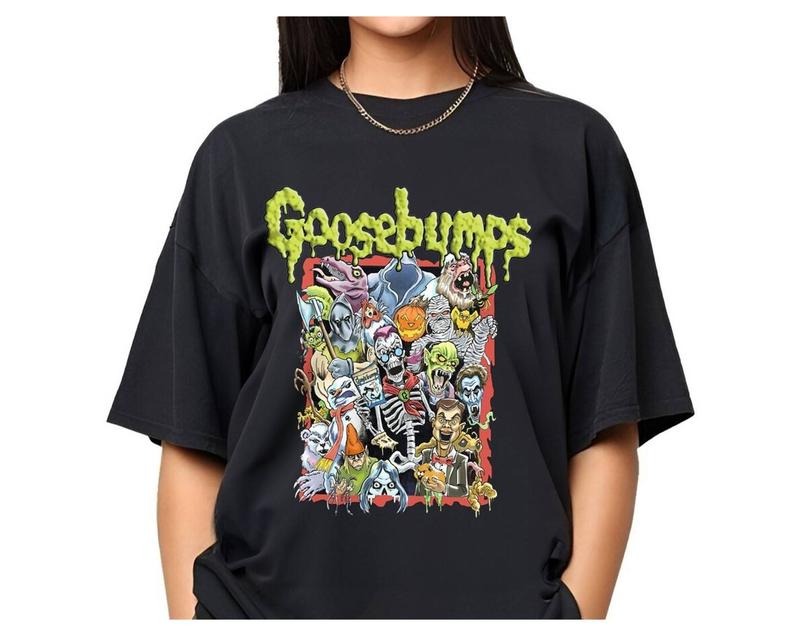 Goosebumps Haunted Mask RL Stine Shirt Vintage Halloween Goosebumps Shirt, Goose bumps Halloween Tshirt, Goosebumps Shirt...