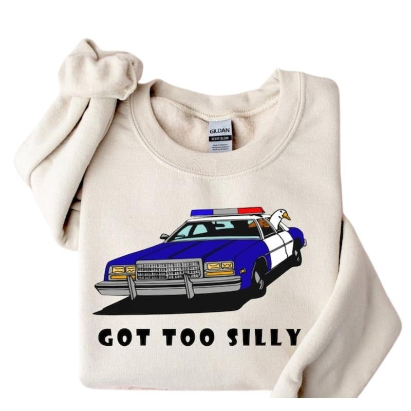 Got Too Silly Police Duck Shirt Funny Duck Funny Goose Preppy Clothes Shirt Goose T-Shirts, Hoodie, Sweatshirt