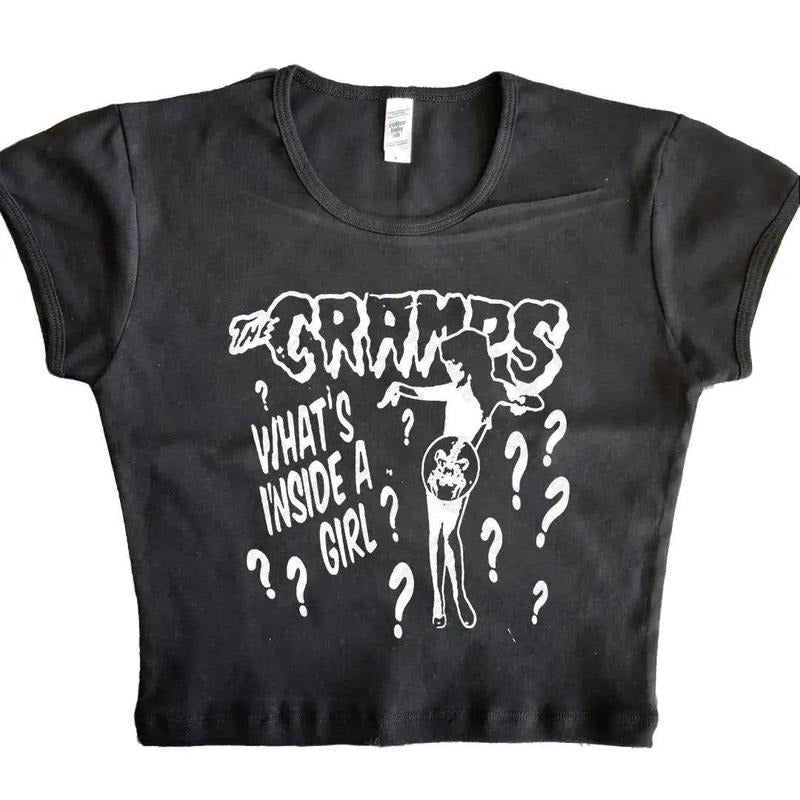 Gothic Graphic Tees Y2k Tops Female Clothing Woman Clothes for Women Goth Women's T-shirts T-shirt Kawaii Emo Kpop Anime...