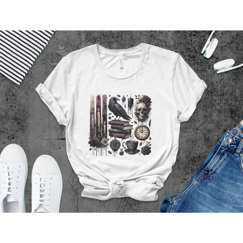 Gothic Literature Artwork for Book Lovers, Readers Society Dark Romance Shirt, Morally Grey Sublimation, Smut Lover Gift...
