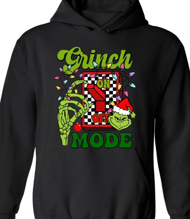 Gr!nch Mode ON Sweatshirt T-Shirts, Hoodie | HypeDripTees.com