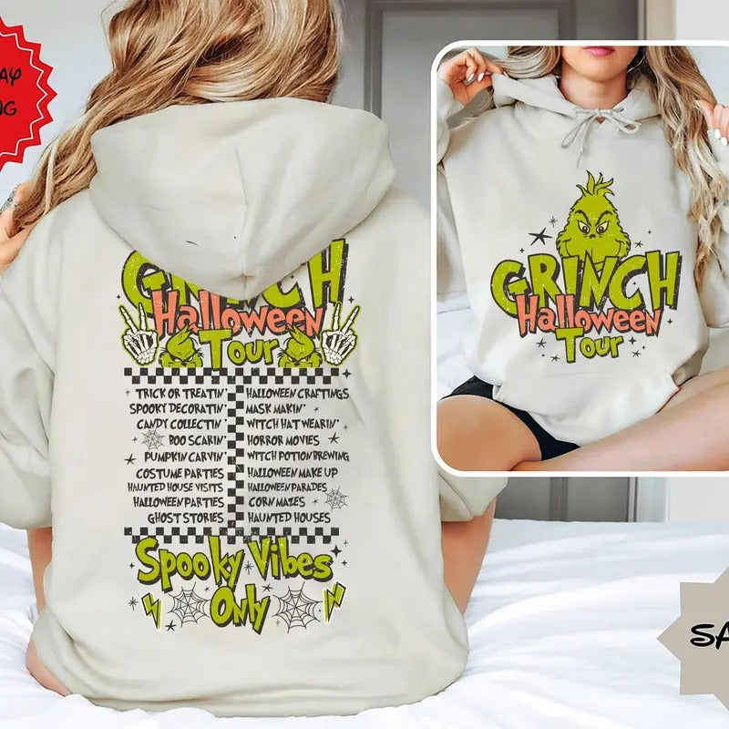Gr1nch Halloween Tour Shirt, Sweatshirt, Hoodie | HypeDripTees.com