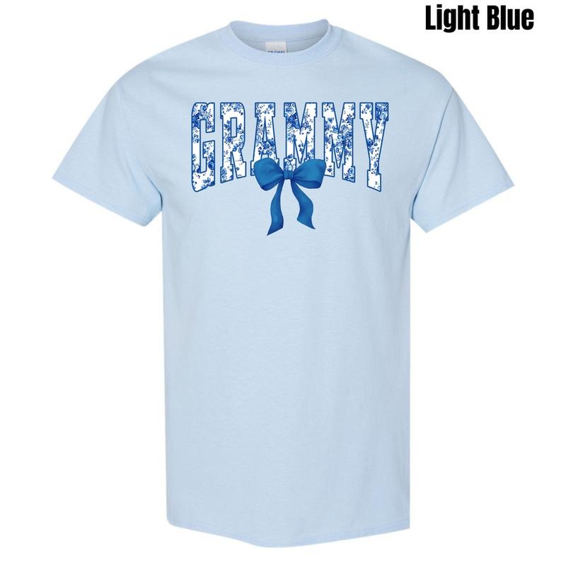 Grammy Blue Florals Gildan Short Sleeve T-Shirt 'NLB' Hoodie, Sweatshirt | HypeDripTees.com