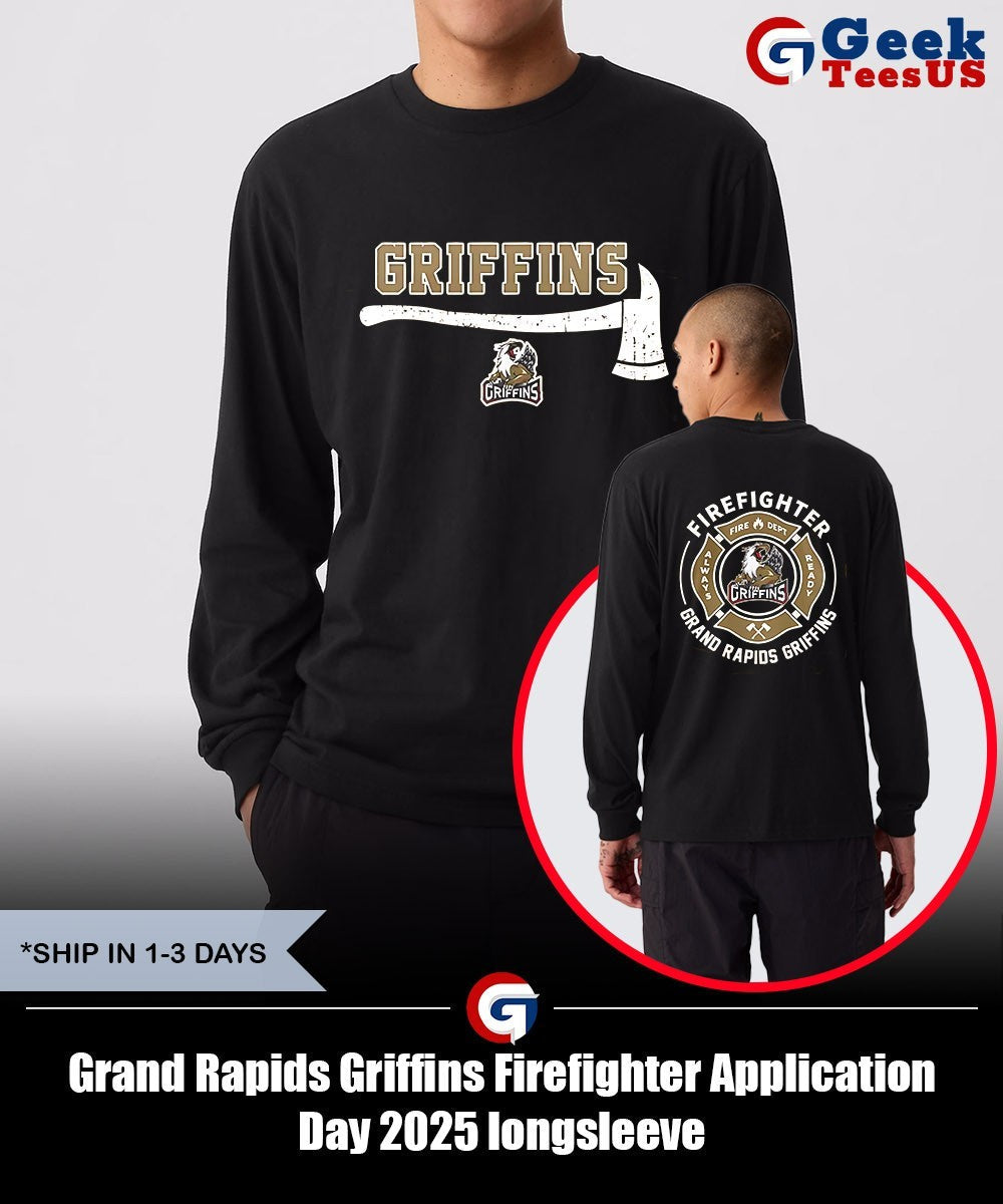 Grand Rapids Griffins Firefighter Application Day 2025 shirt