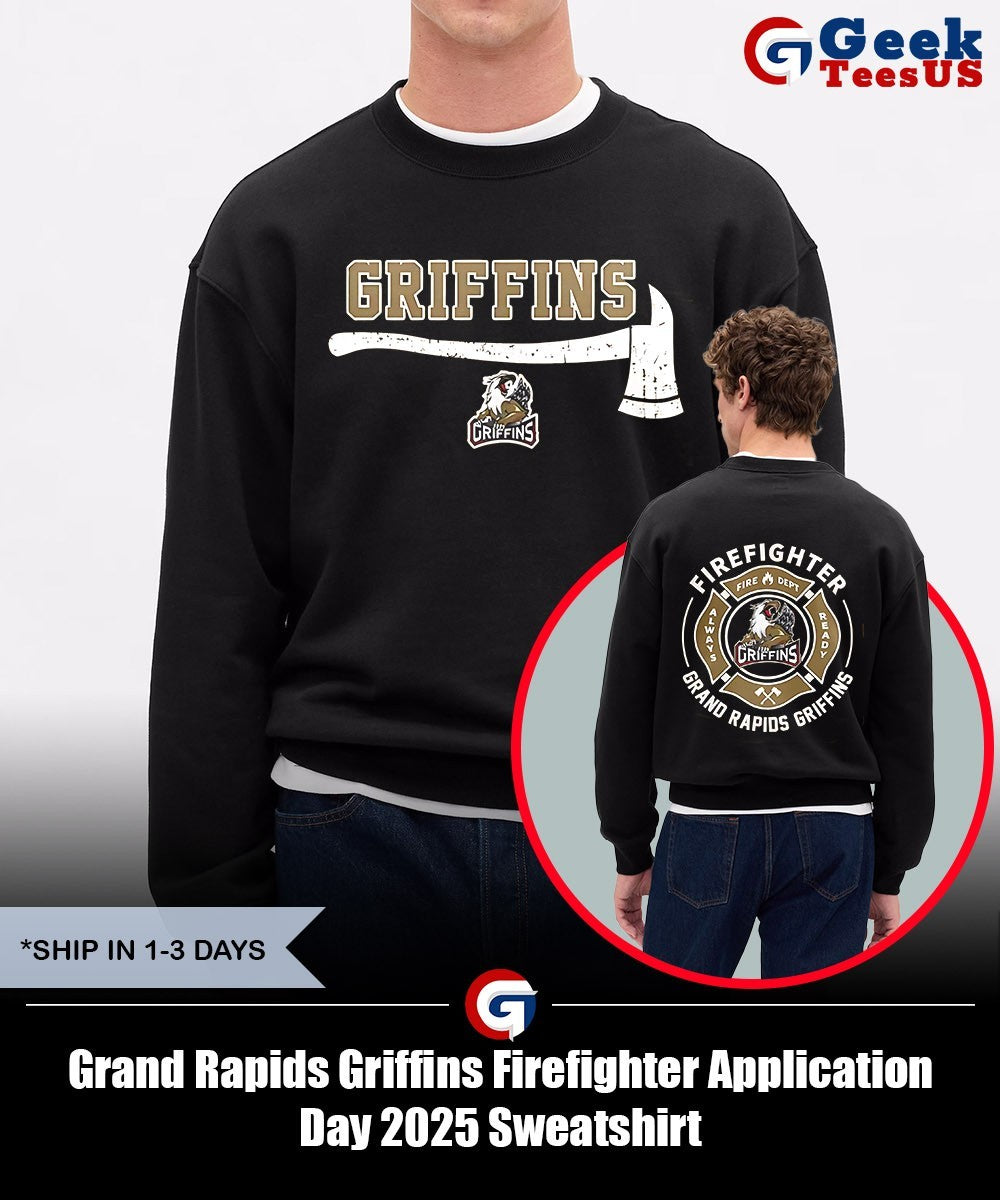 Grand Rapids Griffins Firefighter Application Day 2025 shirt