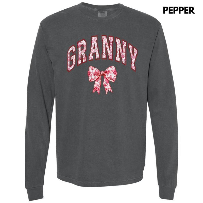 Granny Red Ginger Jar Florals Long Sleeve Comfort Colors T-Shirt 'NLB' Hoodie, Sweatshirt | HypeDripTees.com