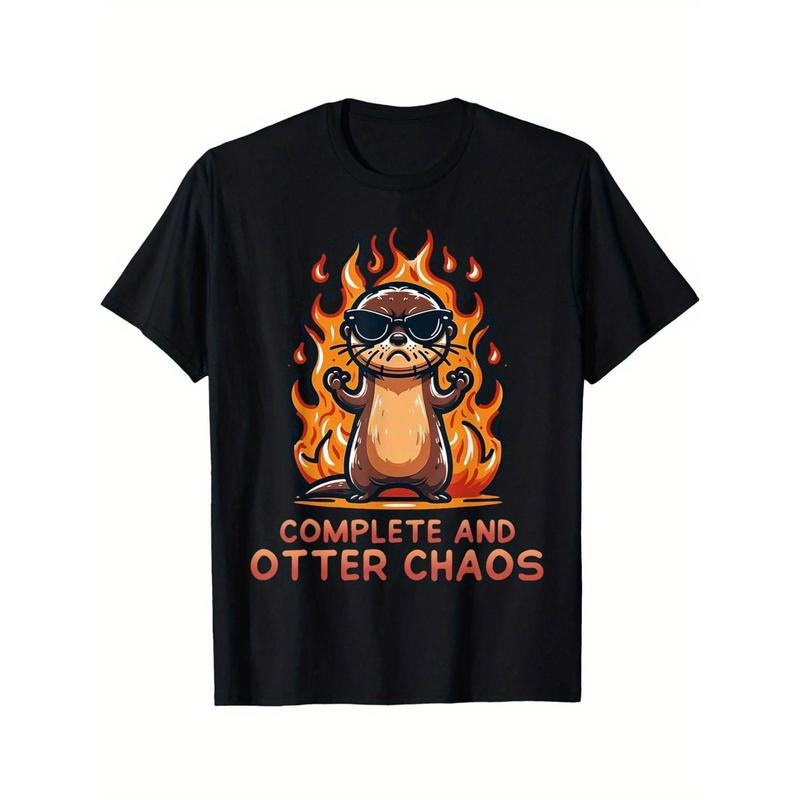 Graphic Otter Cartoon Complete And Otter Chaos Lover Animals T-Shirt Made in USA Hoodie, Sweatshirt | HypeDripTees.com