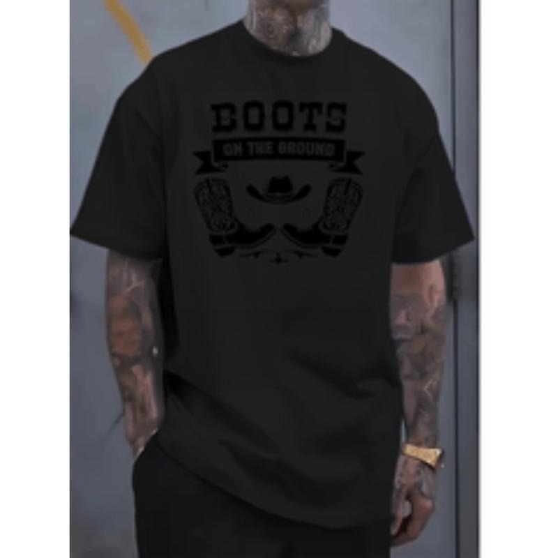 [Graphic Tees] Cotton     cowgirl boots   is my   summer fashionable mans casual plus t shirt round neck short sleeve...