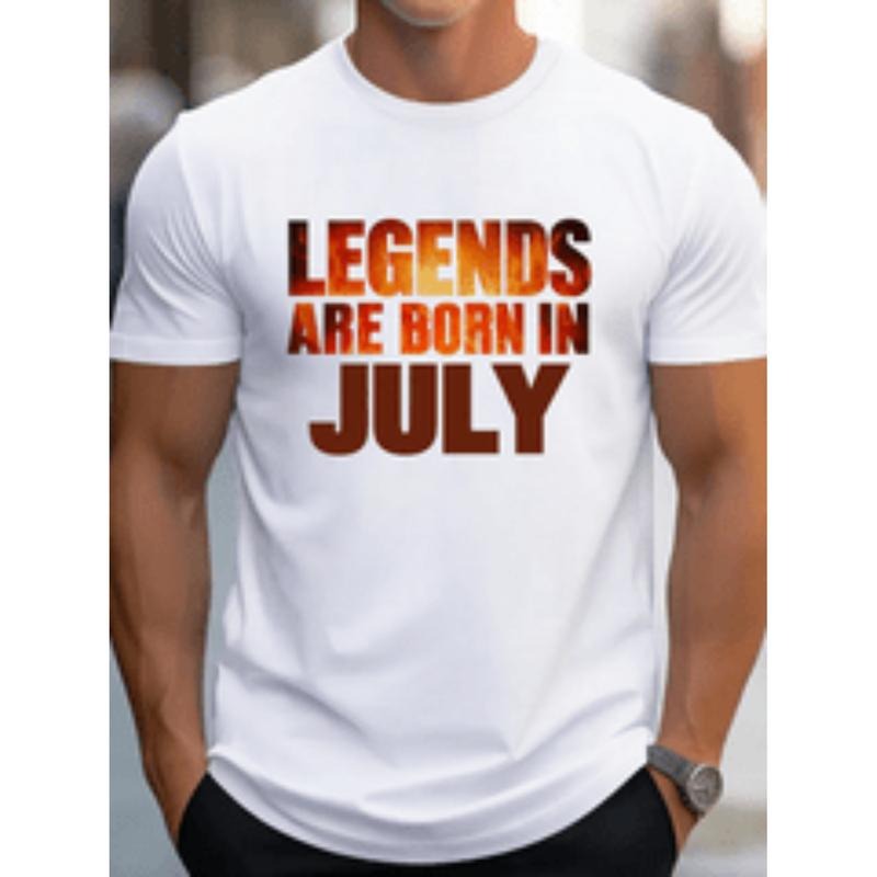[Graphic Tees] Cotton     mens cotton t shirt   fit   cotton   with flame letter print round neck machine washable ideal...