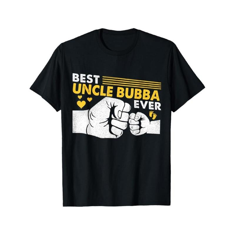 [Graphic Tees] Cotton  [All-Season Cotton T-Shirt Ever] Best Uncle Bubba Ever" Cotton T-Shirt - Casual Round Neck, Short...