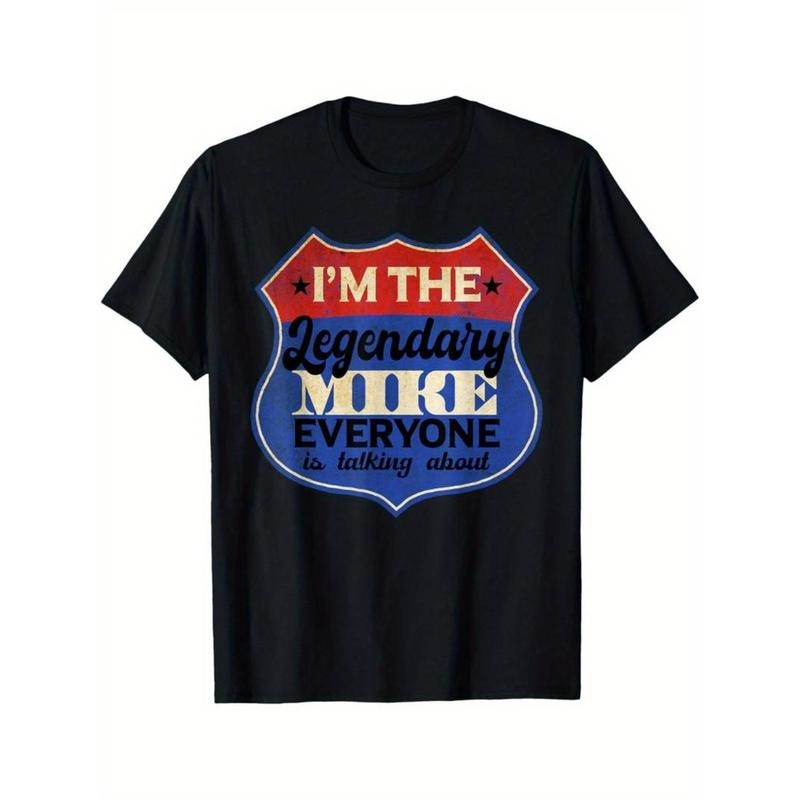 [Graphic Tees] Cotton  [Cotton Graphic Tee] 100% Cotton Legendary Mike Graphic Tee | Casual & Sporty Round Neck T-Shirt...