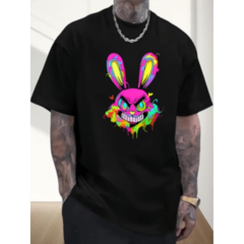 [Graphic Tees] Cotton   head printed mens heavy 220g cotton round neck short sleeve t shirt casual t shirt fashion...