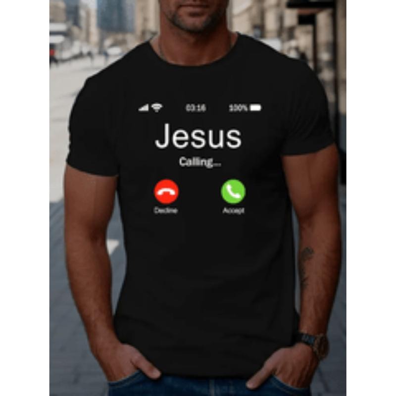 [Graphic Tees] Cotton   is calling print t shirt tees for men casual short sleeve t shirt for summer 1 pc 100 cotton t...