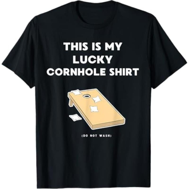 [Graphic Tees] Cotton  Funny Lucky Cornhole T-Shirt | Corn Hole Xmas Gift Ideas T-Shirt Hoodie, Sweatshirt | HypeDripTees.com