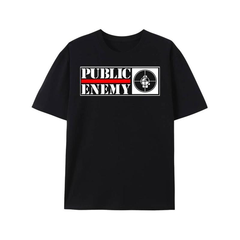 [Graphic Tees] Cotton  Men's pattern T-shirt - Bold letter and target design style. Regular round neck casual T-shirt,...