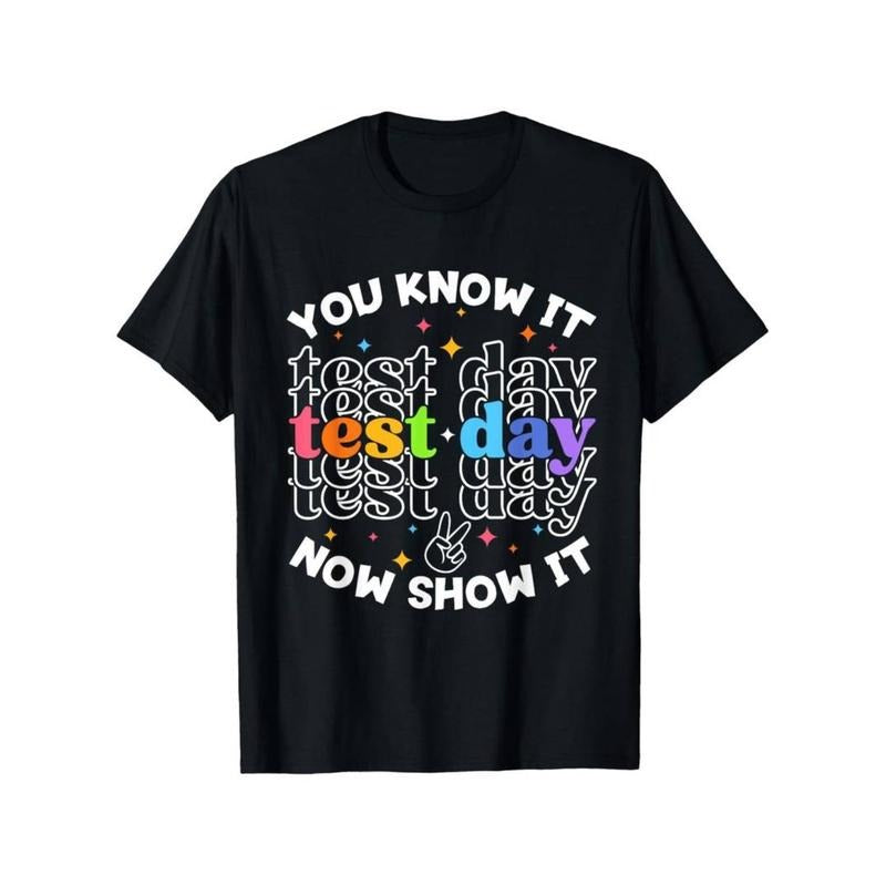 [Graphic Tees] Cotton  Motivational Test Day T-Shirt