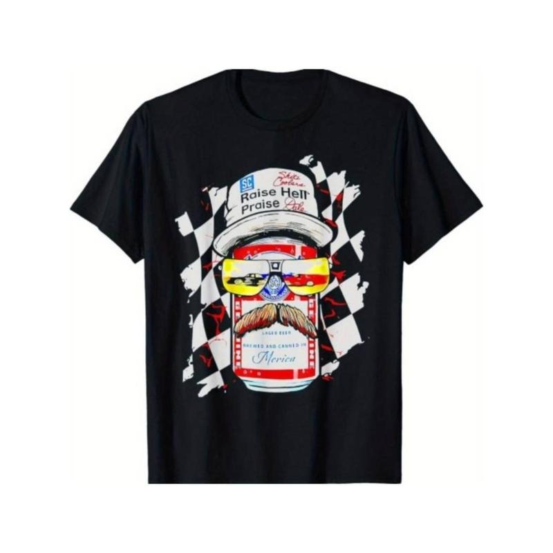 [Graphic Tees] Cotton  NEW LIMITED Raise Hell Praise Dale Funny Drinking Beer Men T-Shirt