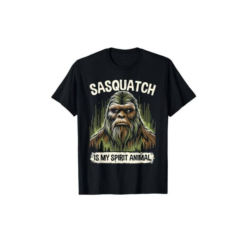 [Graphic Tees] Cotton  Sasquatch Graphic Tee, 100% Cotton Crew Neck T-Shirt with Digital Heat Transfer Print Hoodie,...