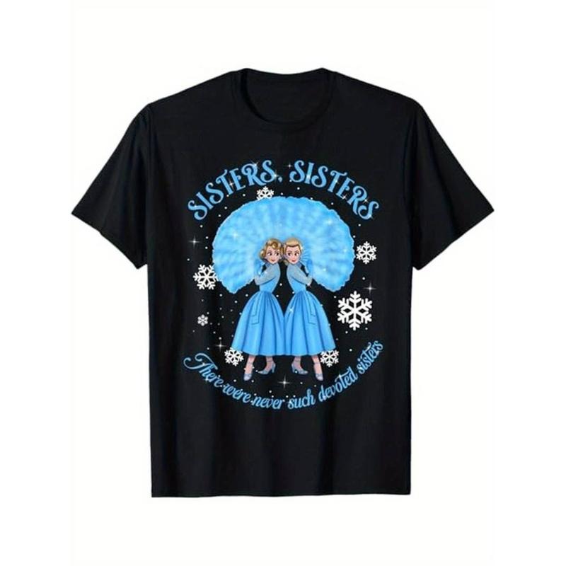 [Graphic Tees] Cotton  White Christmas Movie 1954 Xmas Snow Holiday Pajamas T-Shirt, 100% Cotton, Gifts for Men Dad...