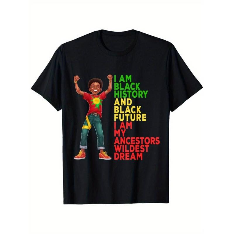 [Graphic Tees] Cotton Black History Month Juneteenth Independence Day Boys Girls Boy T-Shirt, Loose style new unisex...