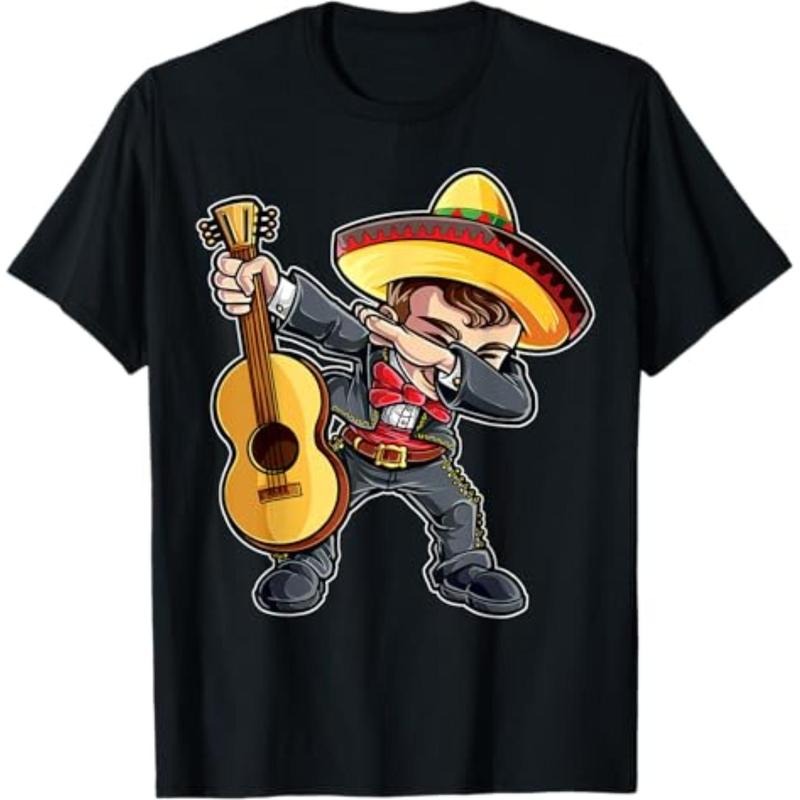 [Graphic Tees] Cotton Dabbing Mariachi T Shirt Cinco de Mayo Kids Boys Men Mexican T-Shirt Hoodie, Sweatshirt