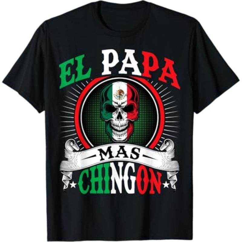 [Graphic Tees] Cotton El Papa Mas Chingon Funny Mexican Dad Husband Regalo Flag T-Shirt Hoodie, Sweatshirt | HypeDripTees.com