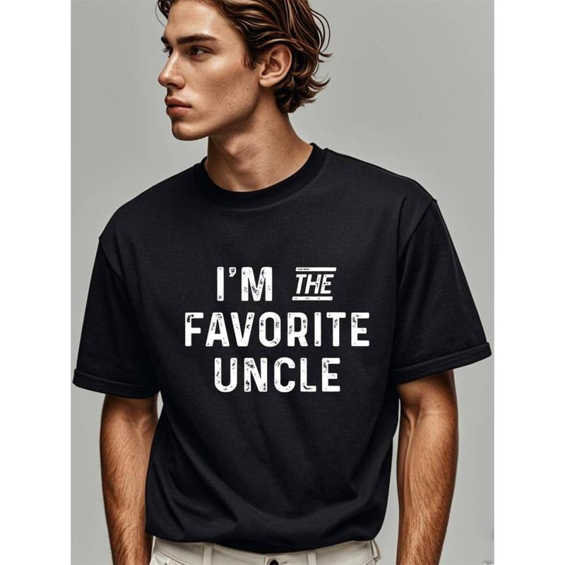 [Graphic Tees] Cotton Funny Graphic Humor Uncle TShirt - Crew Neck, Regular Fit, Moisture-Wicking