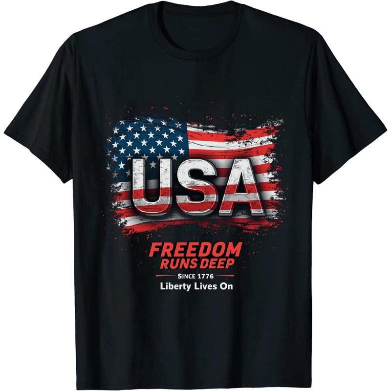 [Graphic Tees] Cotton Grace - Packed Independence Day USA T
