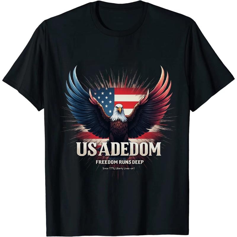 [Graphic Tees] Cotton Hip Independence Day T Shirt Featuring Patriotic Eagle And Flag Hoodie, Sweatshirt | HypeDripTees.com
