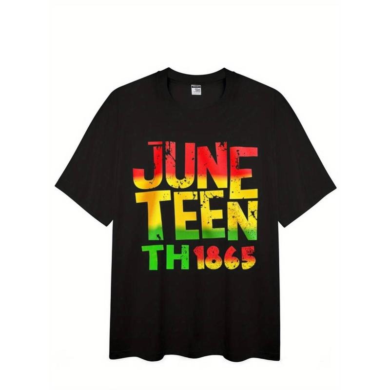 [Graphic Tees] Cotton Juneteenth 1865 Flag Remembering Freedom Novelty Awesome Graphic T-Shirt Casual T Shirts Trendy...