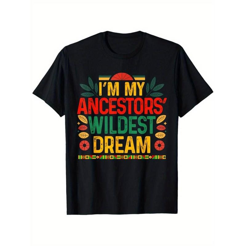 [Graphic Tees] Cotton Juneteenth 1865 Freedom Print T-Shirt