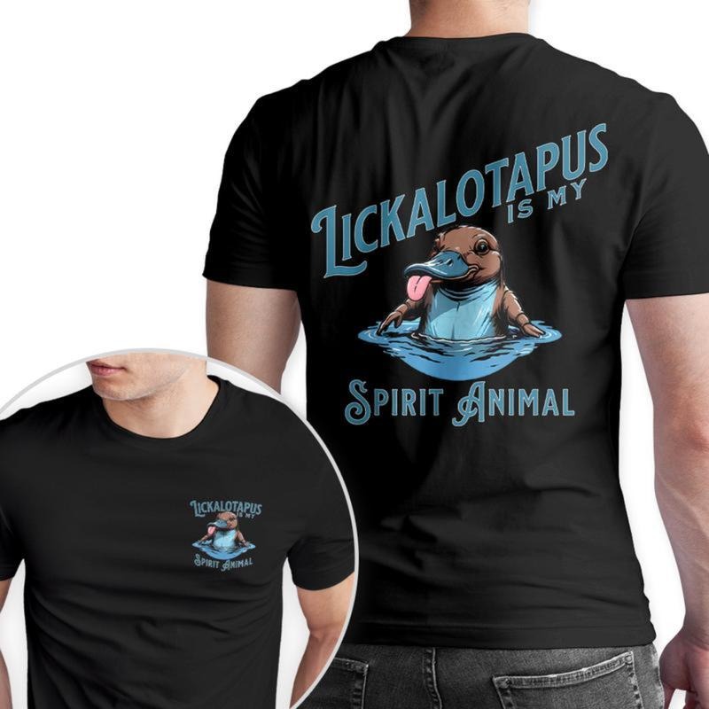 [Graphic Tees] Cotton Lickalotapus Is My Spirit Animal Men's Funny T-Shirt Crewneck Menswear Hoodie, Sweatshirt
