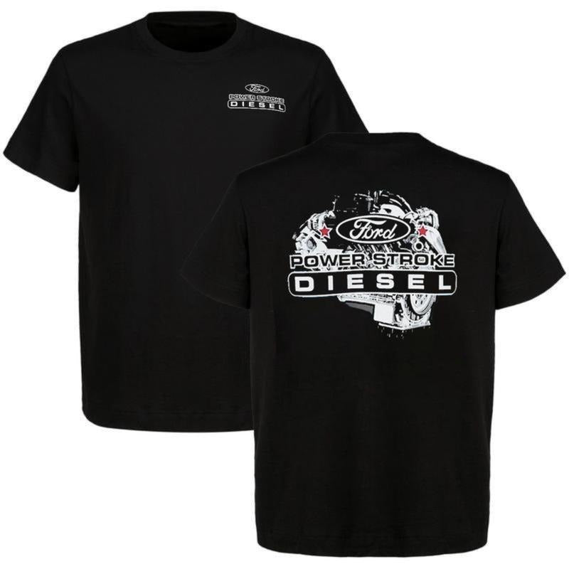 [Graphic Tees] Cotton Power Stroke Ford 2-Sided T-Shirt Car Parts Graphic Tee Ford Shirt For Car Enthusiast Hoodie,...