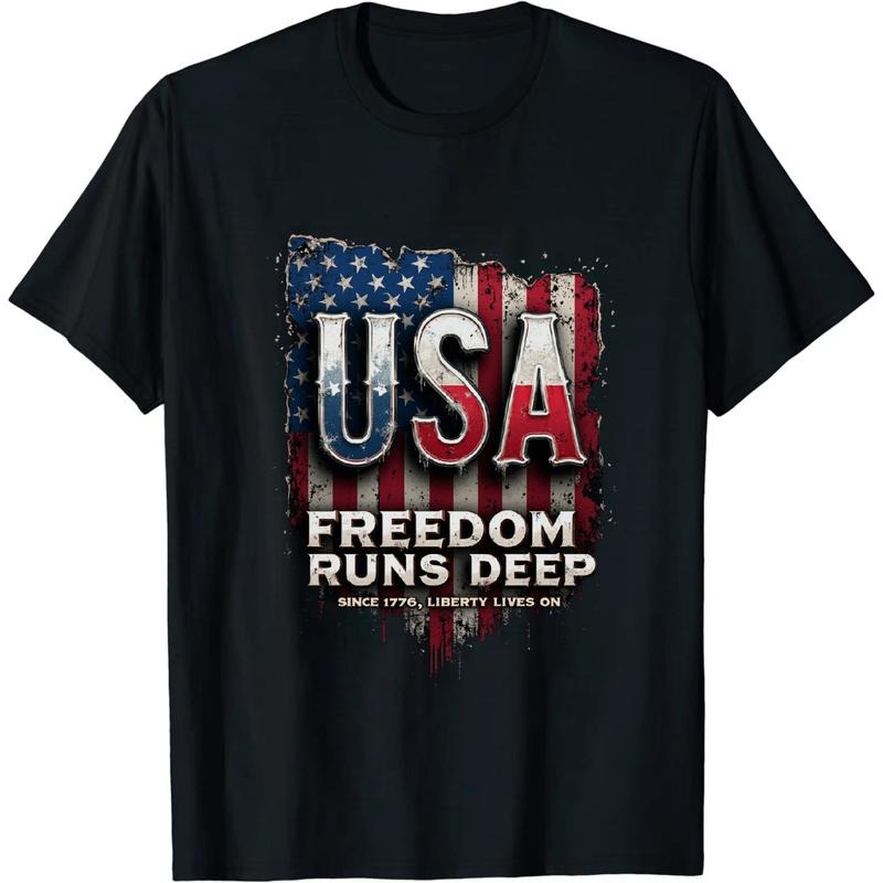 [Graphic Tees] Cotton Sassy Independence Day USA T Shirt Expressing National Spirit Hoodie, Sweatshirt | HypeDripTees.com