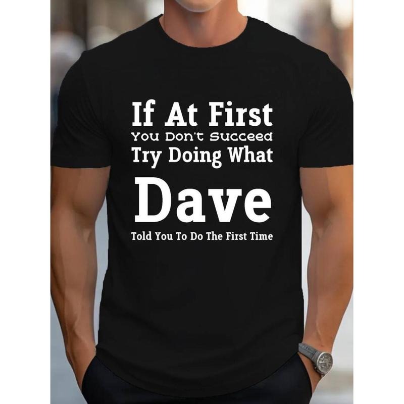 [Graphic Tees] Cotton Summer casual short-sleeved men's "Dave" printed T-shirt Hoodie, Sweatshirt | HypeDripTees.com