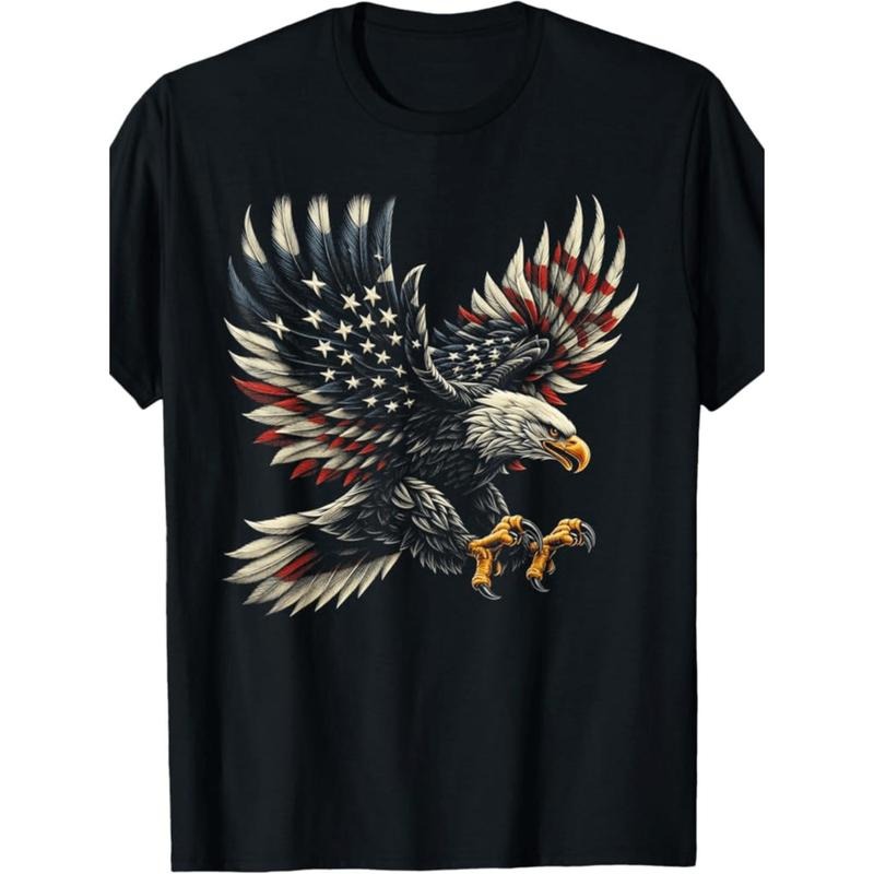 [Graphic Tees] Cotton adventure mens patriotic   usa flag graphic t shirt 100 cotton 180g crew neck short sleeve made in...