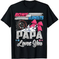 [Graphic Tees] Cotton burnouts or bows gender reveal Party Announcement Papa T-Shirt