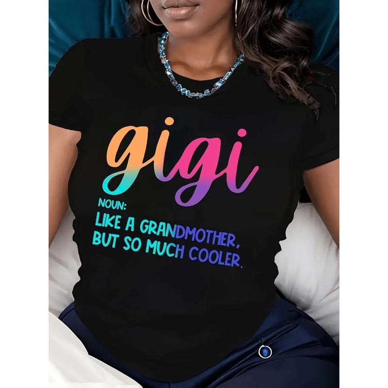 [Graphic Tees] Cotton casual crew neck t shirt with alphabet print knit fabric 100 fit tee black -1 Hoodie, Sweatshirt