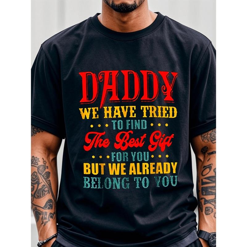 [Graphic Tees] Cotton funny dad birthday gift funny dad birthday gifts shirt 100 cotton crew neck casual t shirt for men