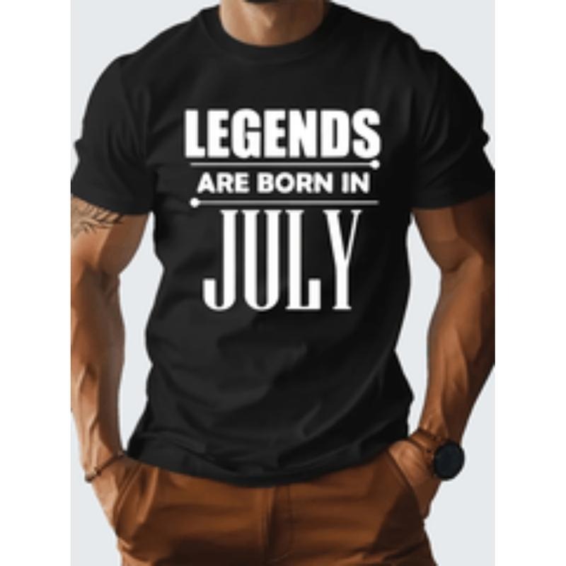[Graphic Tees] Cotton legend was   letter printing mens   graphic design t shirts summer leisure and comfortable t shirts...