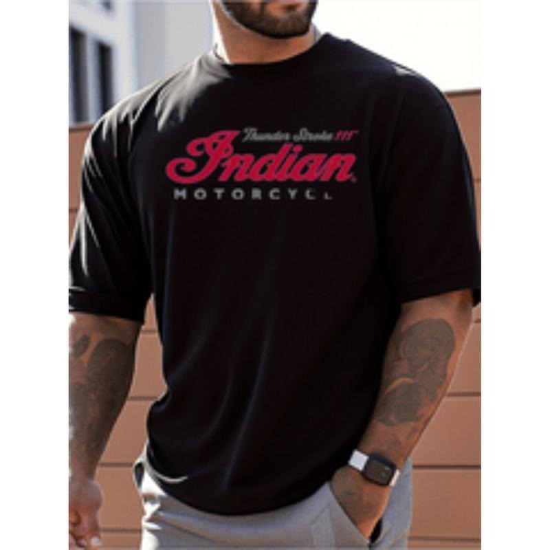 [Graphic Tees] Cotton mens   logo printed t shirt 100 cotton loose fit casual short sleeve tee breathable summer shirt...
