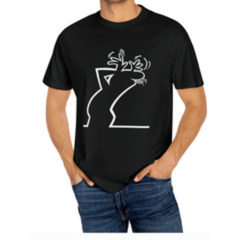 [Graphic Tees] Cotton mens casual cotton crew neck t shirt with unique cartoon animal graphic print black white striped design lightweight breathable for summer   hiking casual attire casual summer wear casual crew neck cotton fabric black