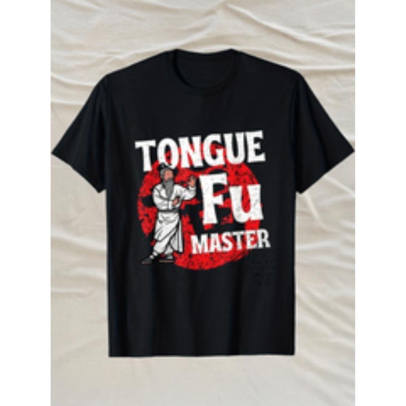 [Graphic Tees] Cotton mens funny   t shirt tongue fu master dirty sarcastic nsfw tee black Hoodie, Sweatshirt