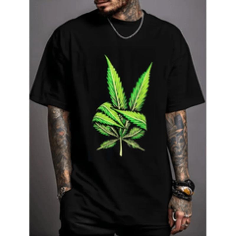 [Graphic Tees] Cotton t shirt short sleeve 1pc mens cotton t shirt   hand   print mature style regular fit round neck...
