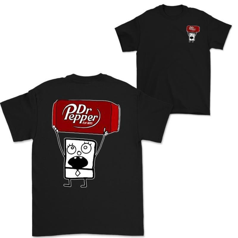 Graphic Tees Doodlebob Dr. Pepper Tshirt ,Doodlebob Shirt, Double Sided Dr Pepper Shirts, Gift For Dr. Pepper Lovers,...