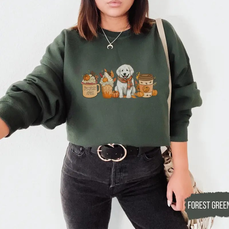 Great Pyrenees fall Sweatshirt, Great Pyrenees T-Shirts, Hoodie | HypeDripTees.com