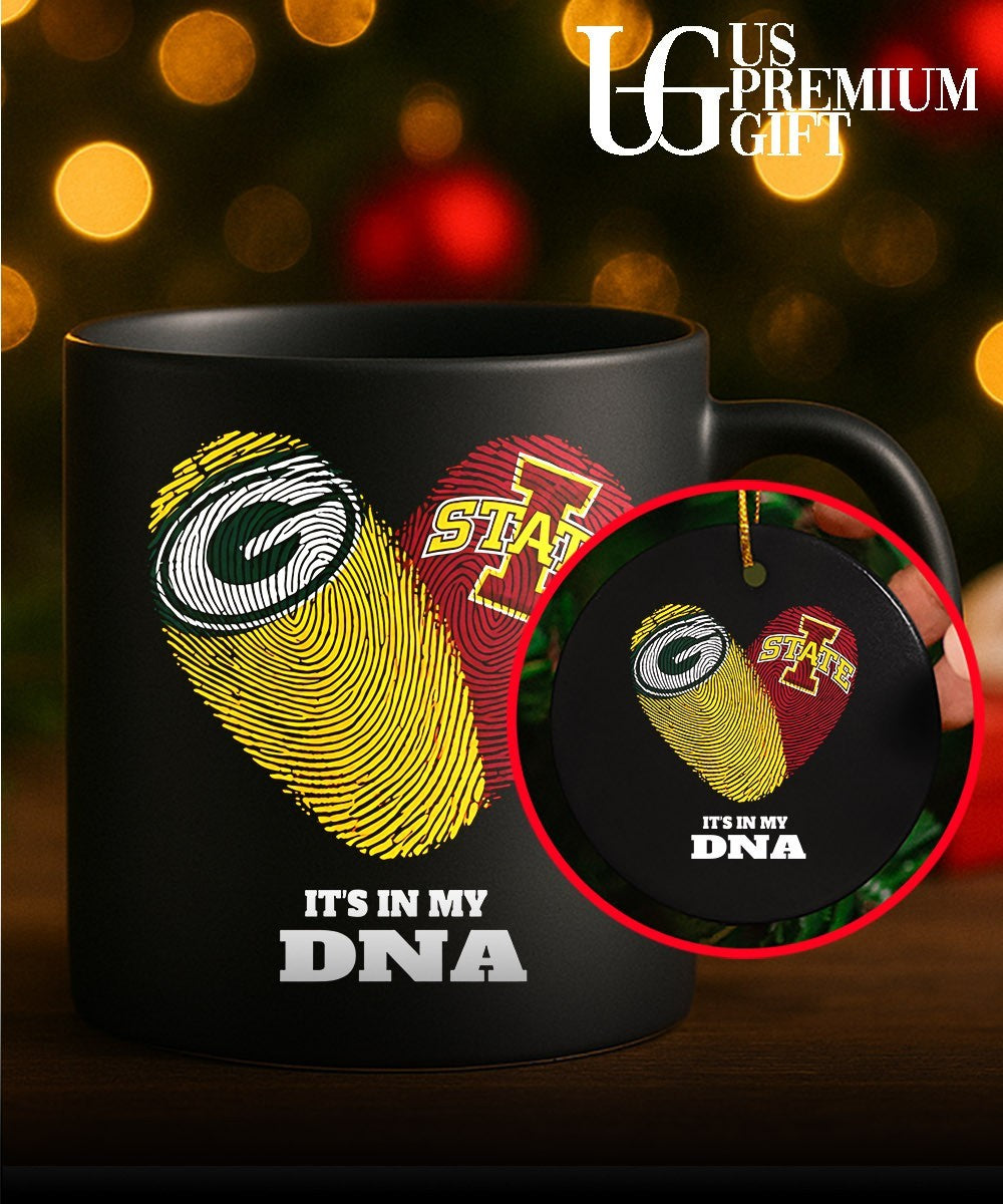 Green Bay Packers and Kentucky Wildcats It’s in My DNA Fingerprints heart love shirt