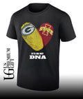 Green Bay Packers and Kentucky Wildcats It’s in My DNA Fingerprints heart love shirt